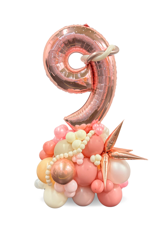 34" Number on Air-filled balloon stand