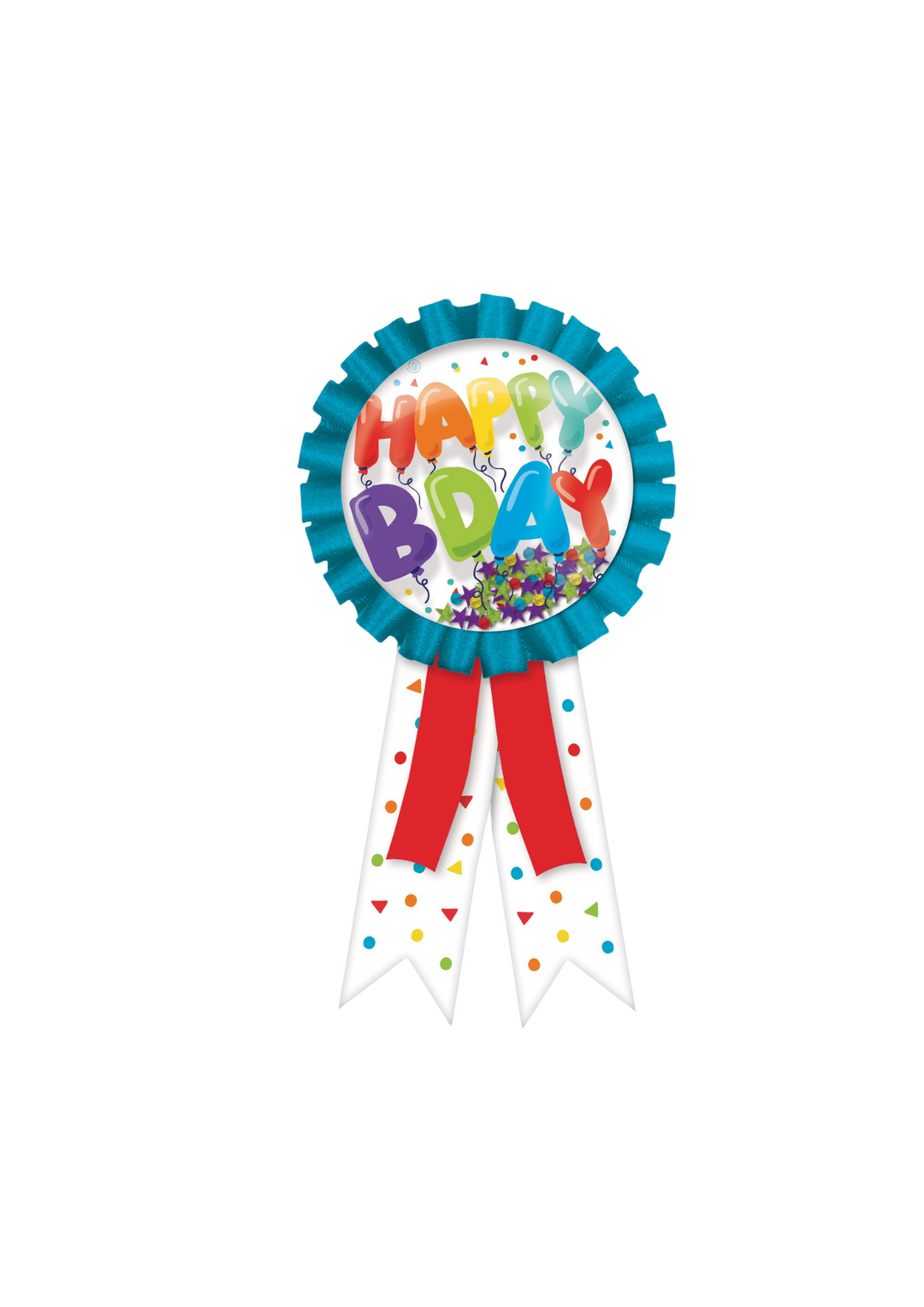 Birthday ribbon badge