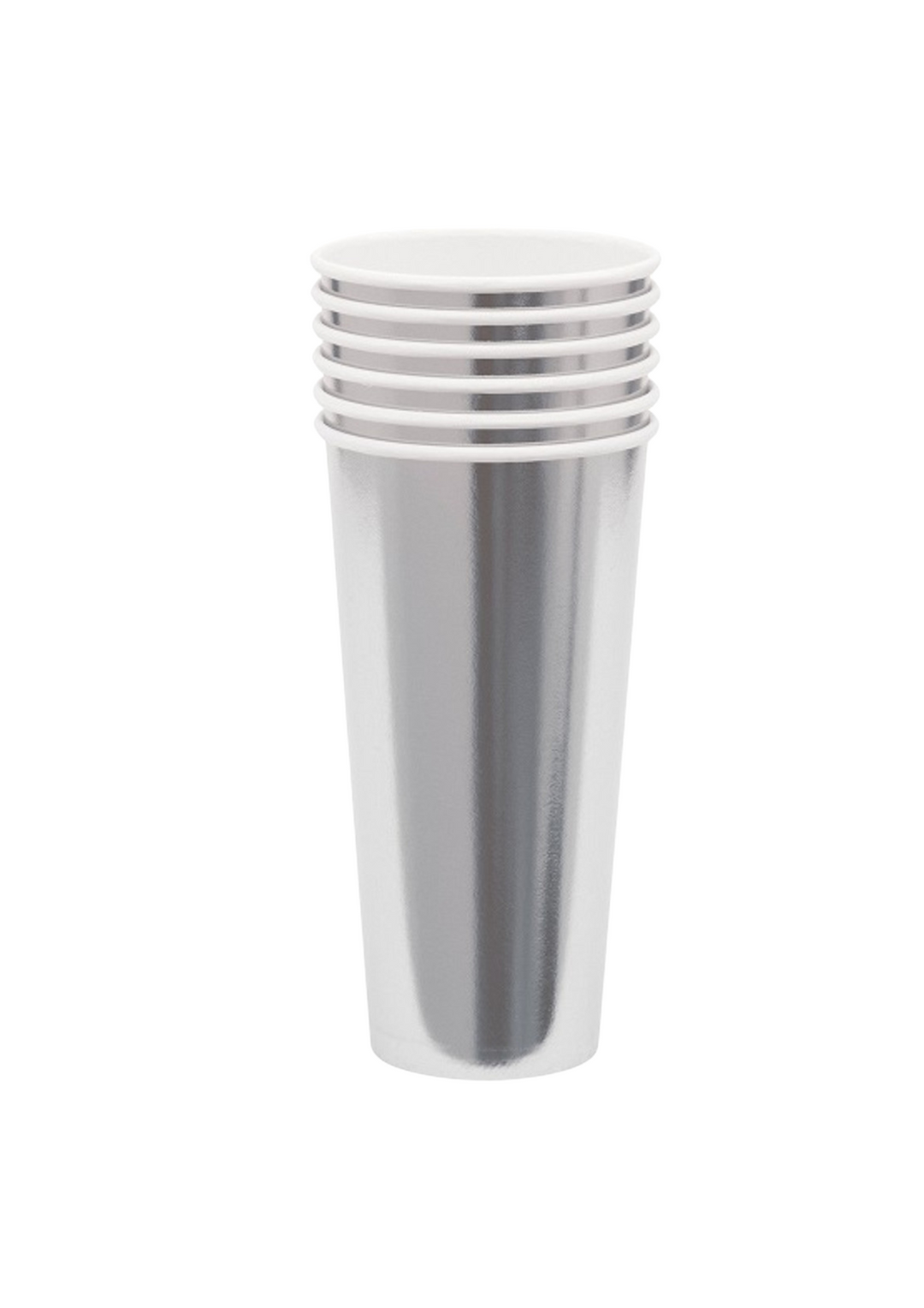 Silver Foil Solid 20oz Paper Cups 6ct