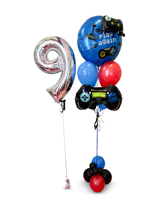 30 " Gamer Birthday Giant Foil Balloon with 3D Game Controller