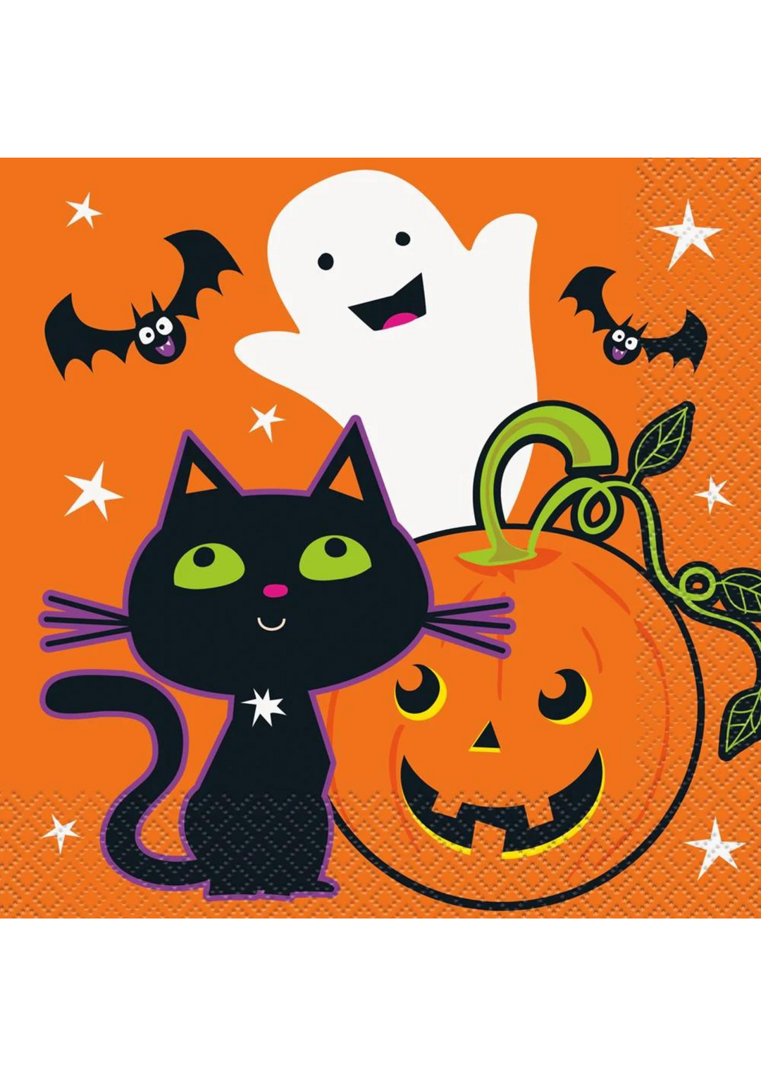 Cat & Pumpkin Luncheon Napkins 16ct