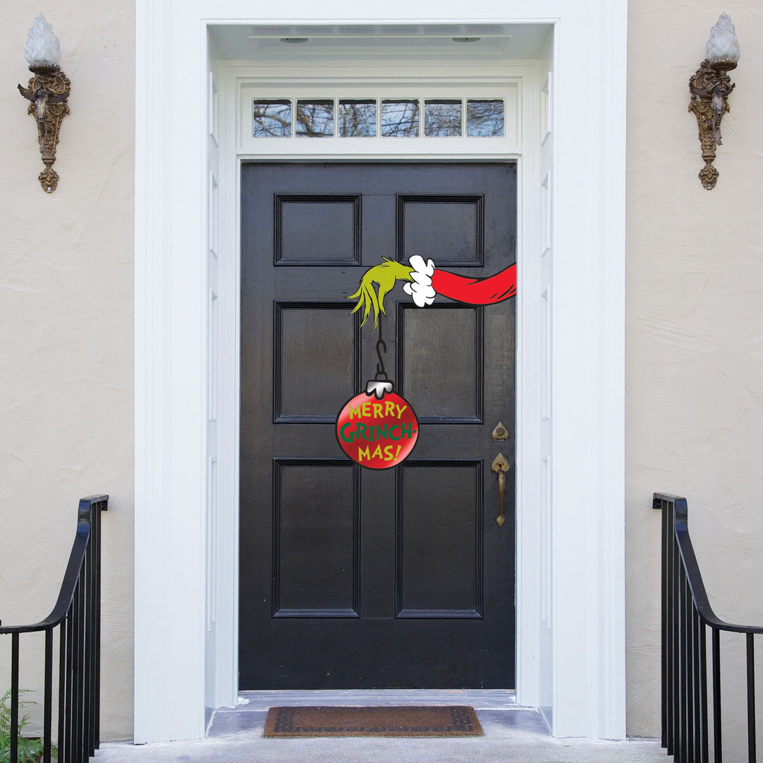 Grinch Christmas door decor