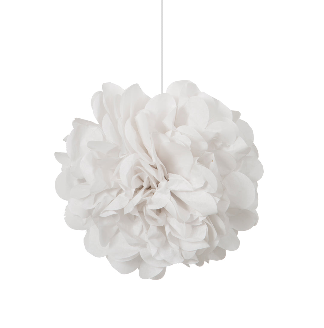 White Mini Puff Decorations