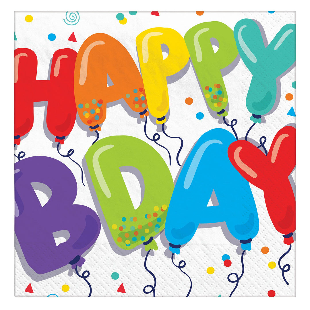 Birthday Balloon Napkins 36ct