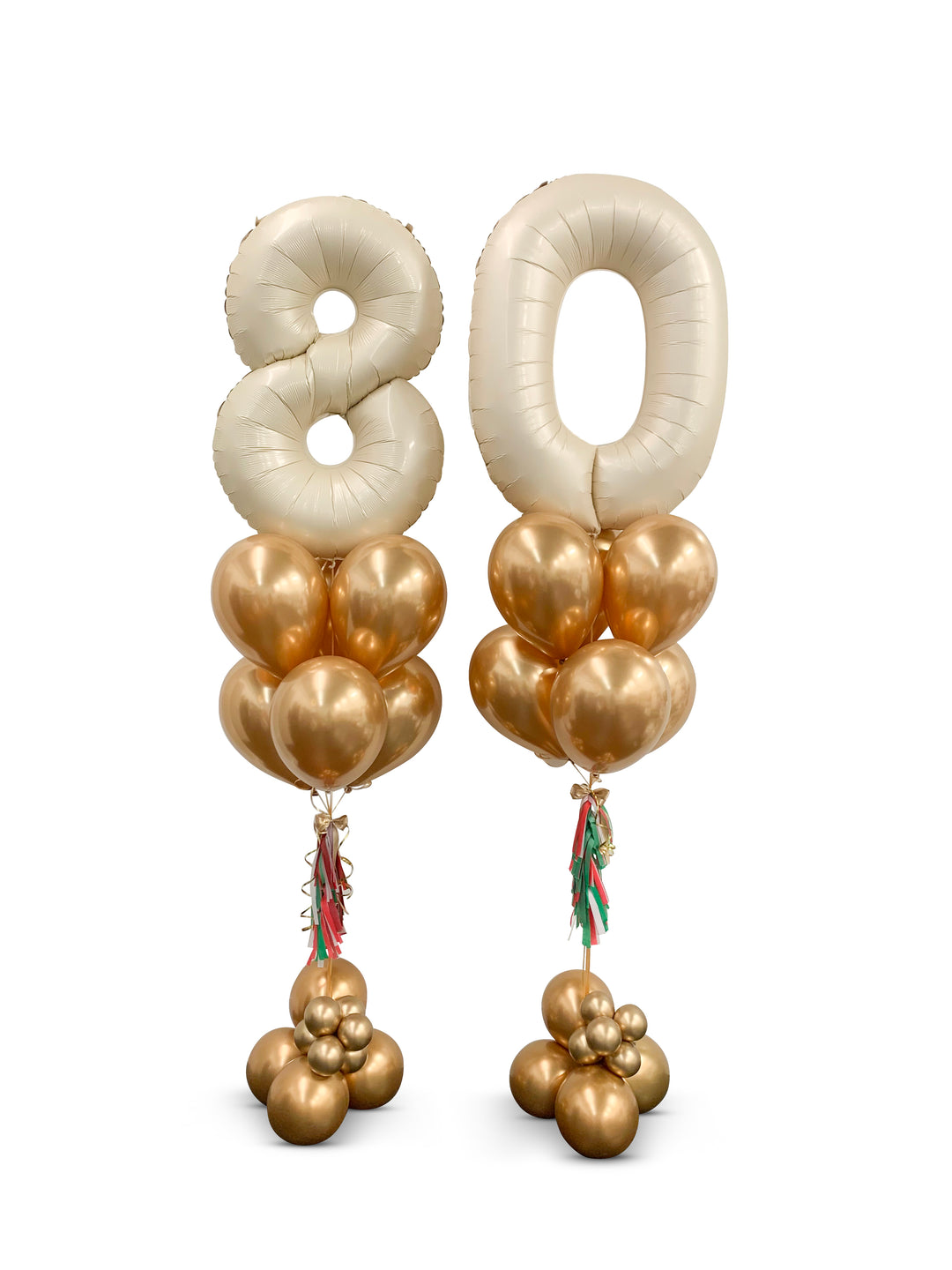 Number Balloon bouquet with bubble cluster (qty 1)