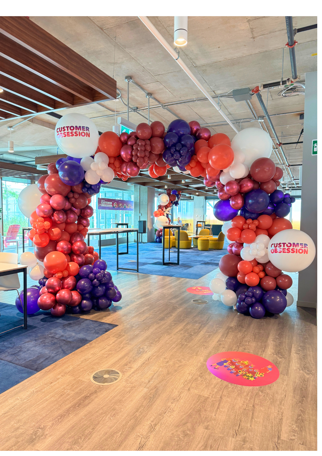 8x10ft balloon Arch with custom branding