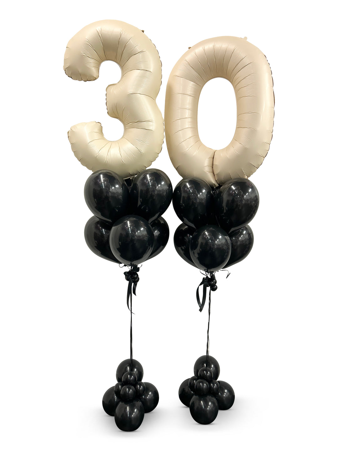 Number Balloon bouquet with bubble cluster (qty 1)