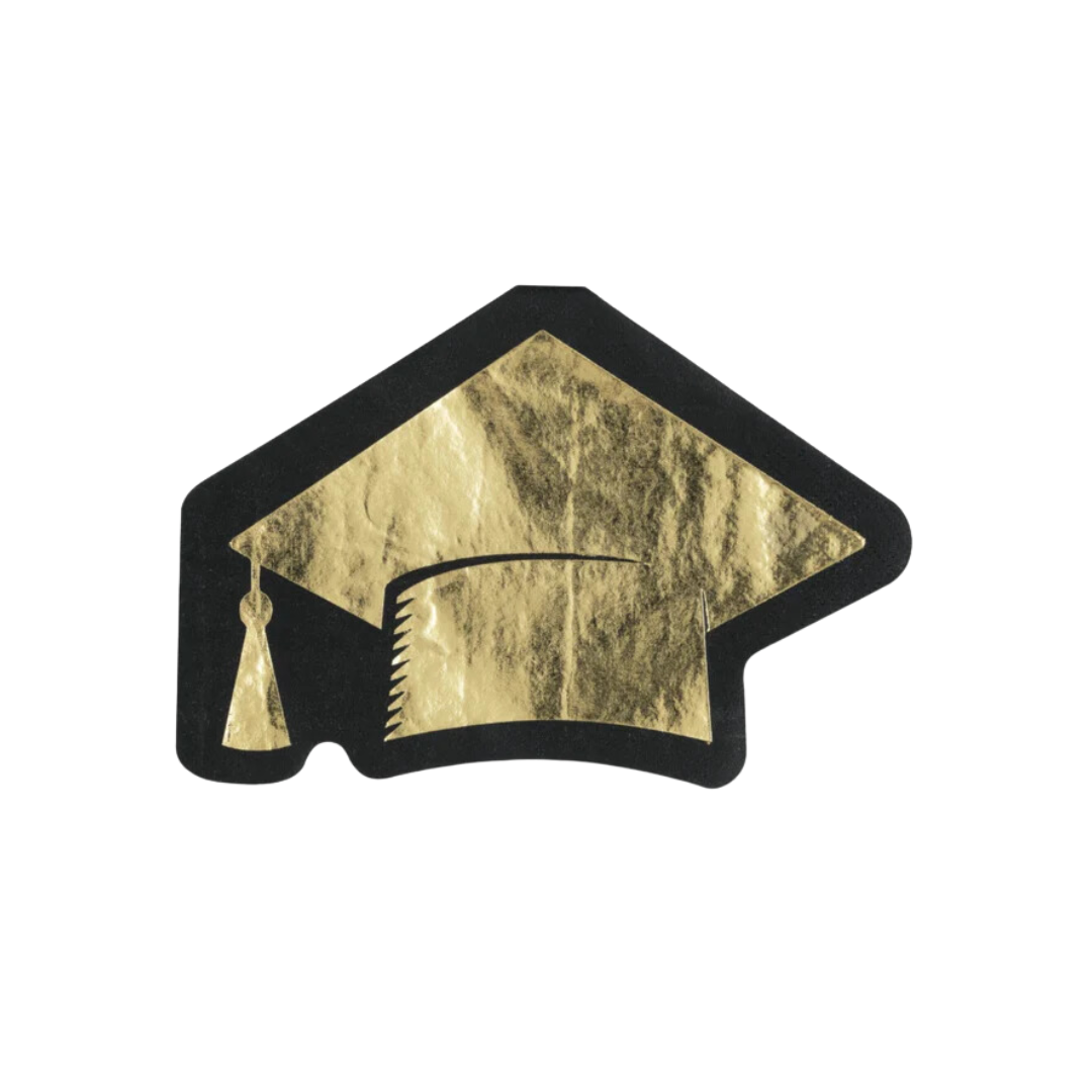 Graduation Cap Shaped Napkins 16ct