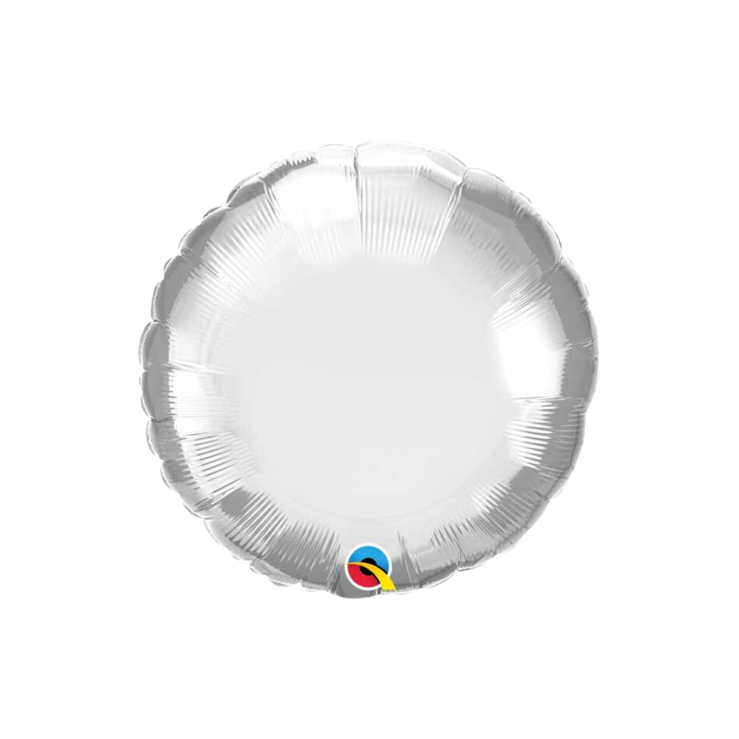 18" Chrome Silver Round Foil (uninflated)