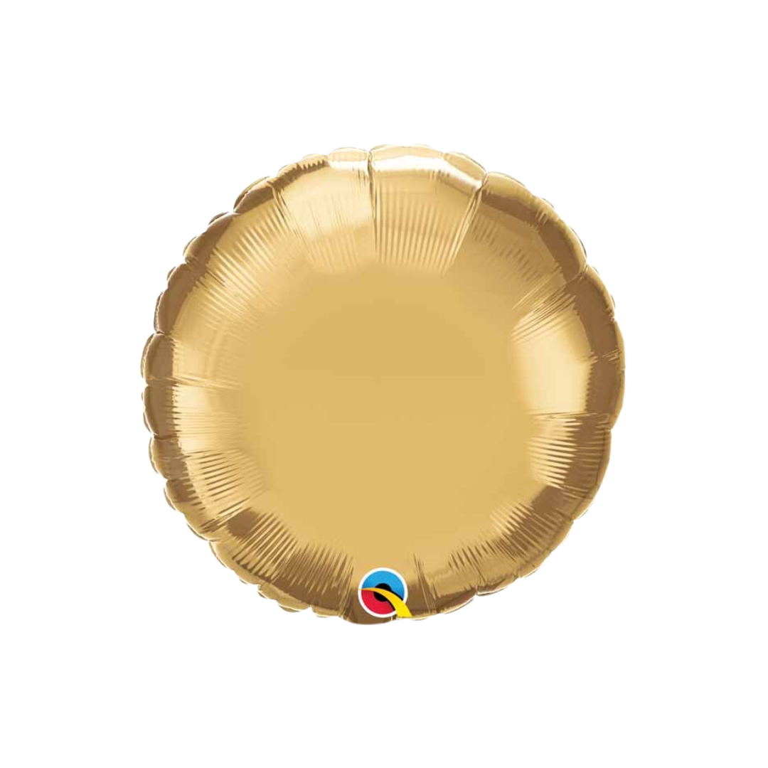 18" Chrome Gold Round Foil (uninflated)