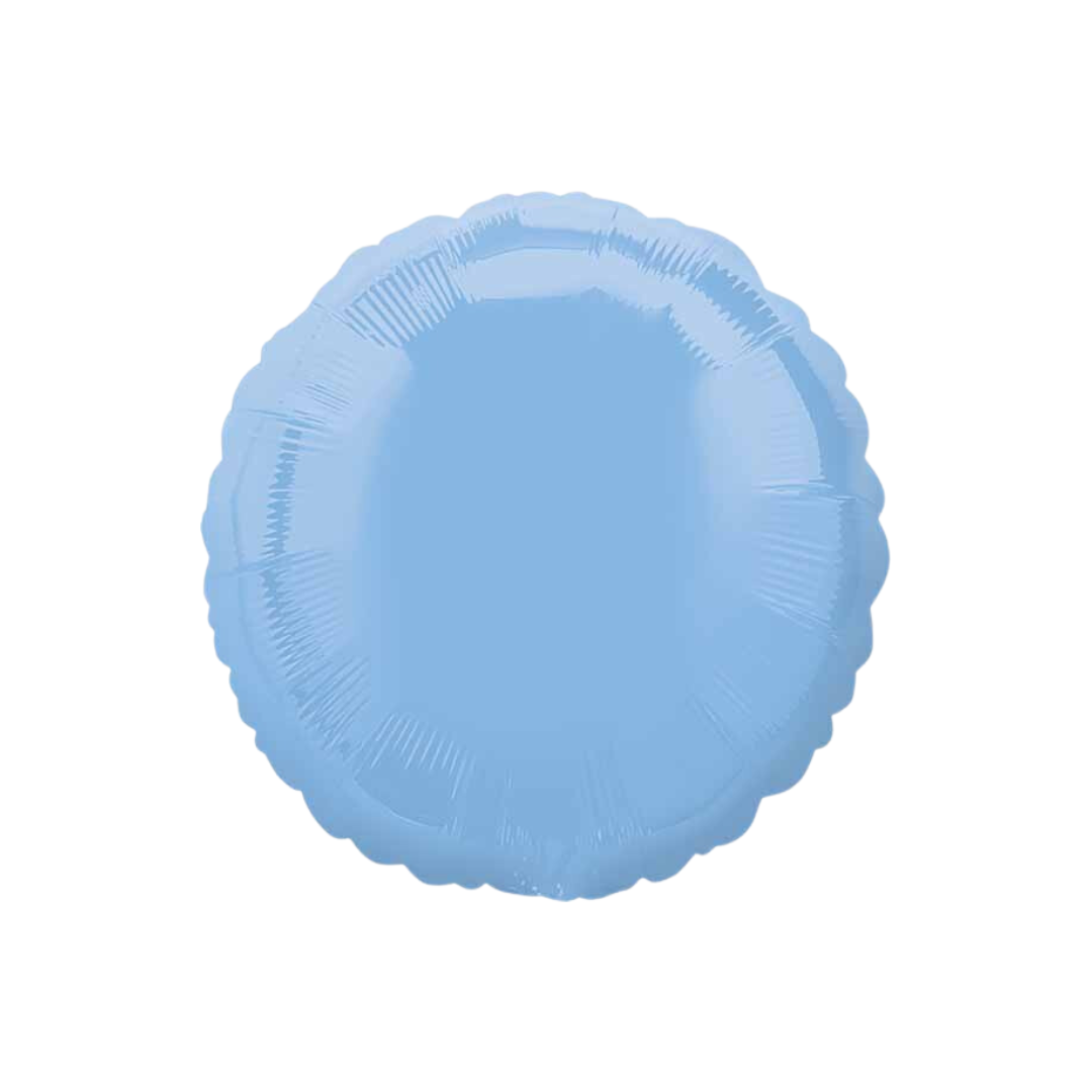 18" Pastel Blue Round Foil (uninflated)
