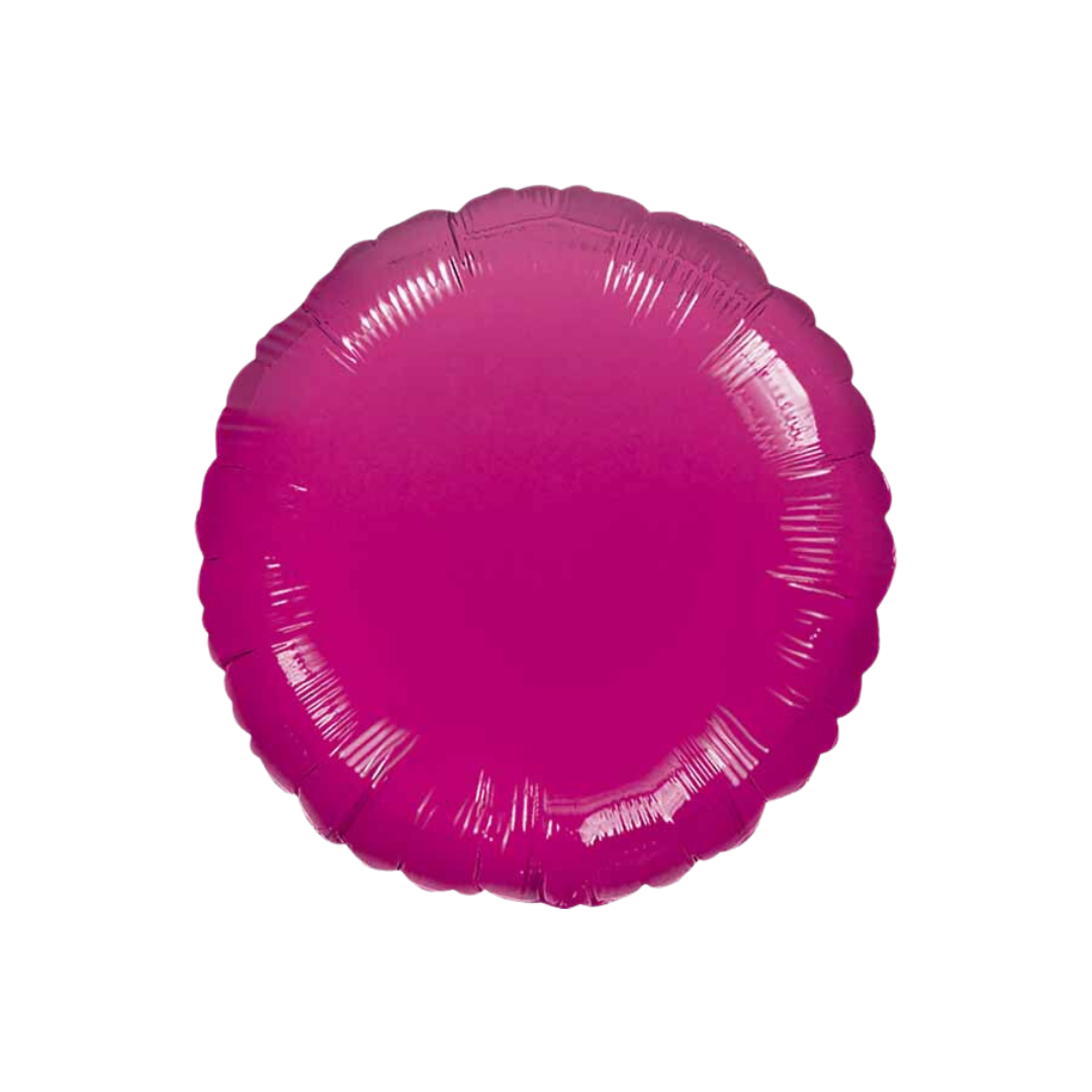 18" Fuchsia Round Foil (uninflated)