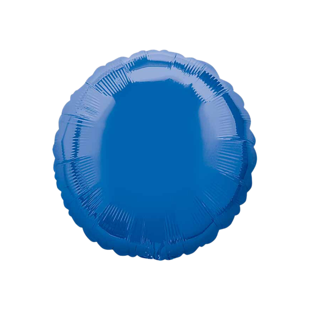 18" Dark Blue Round Foil (uninflated)