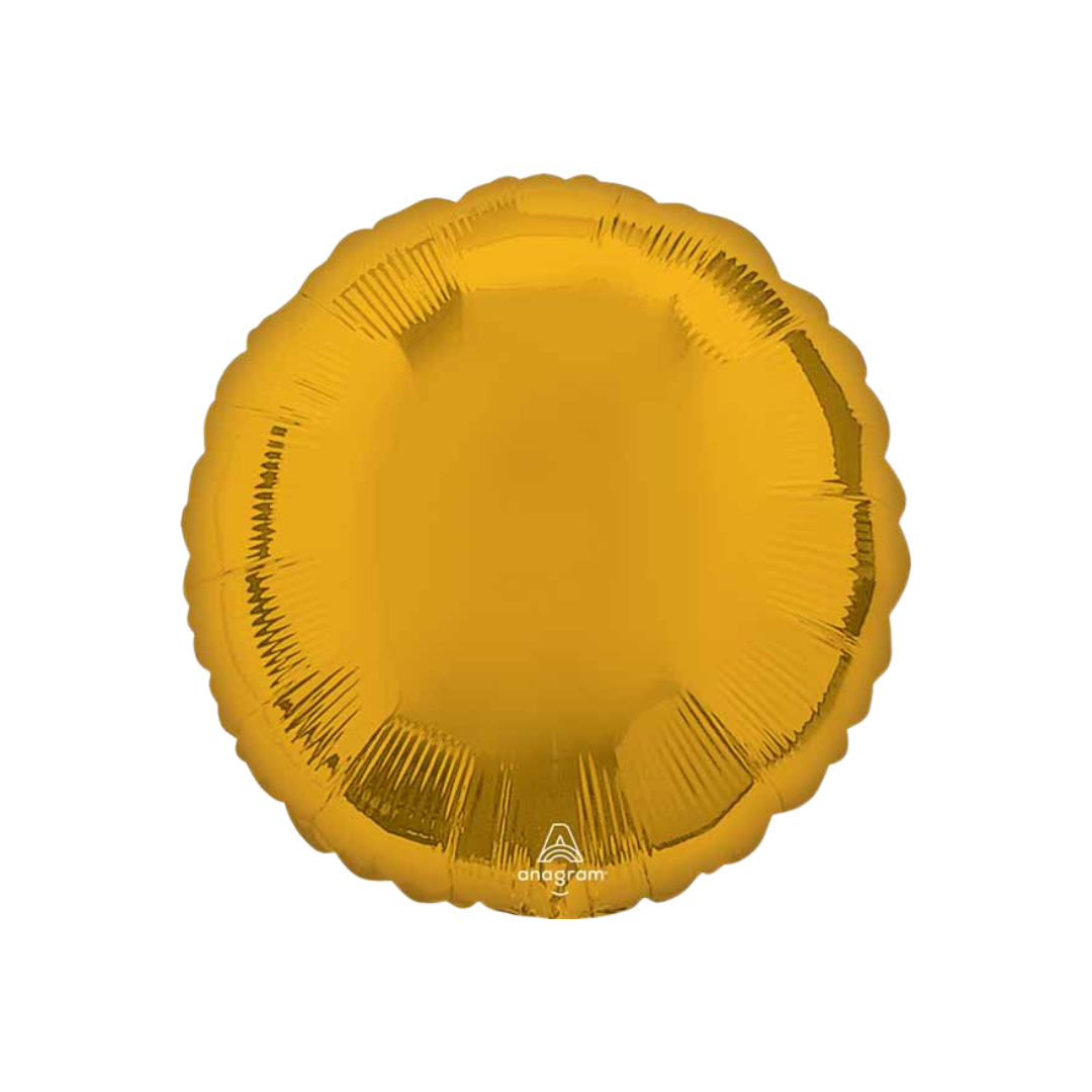 18" Chrome Gold Round Foil (uninflated)