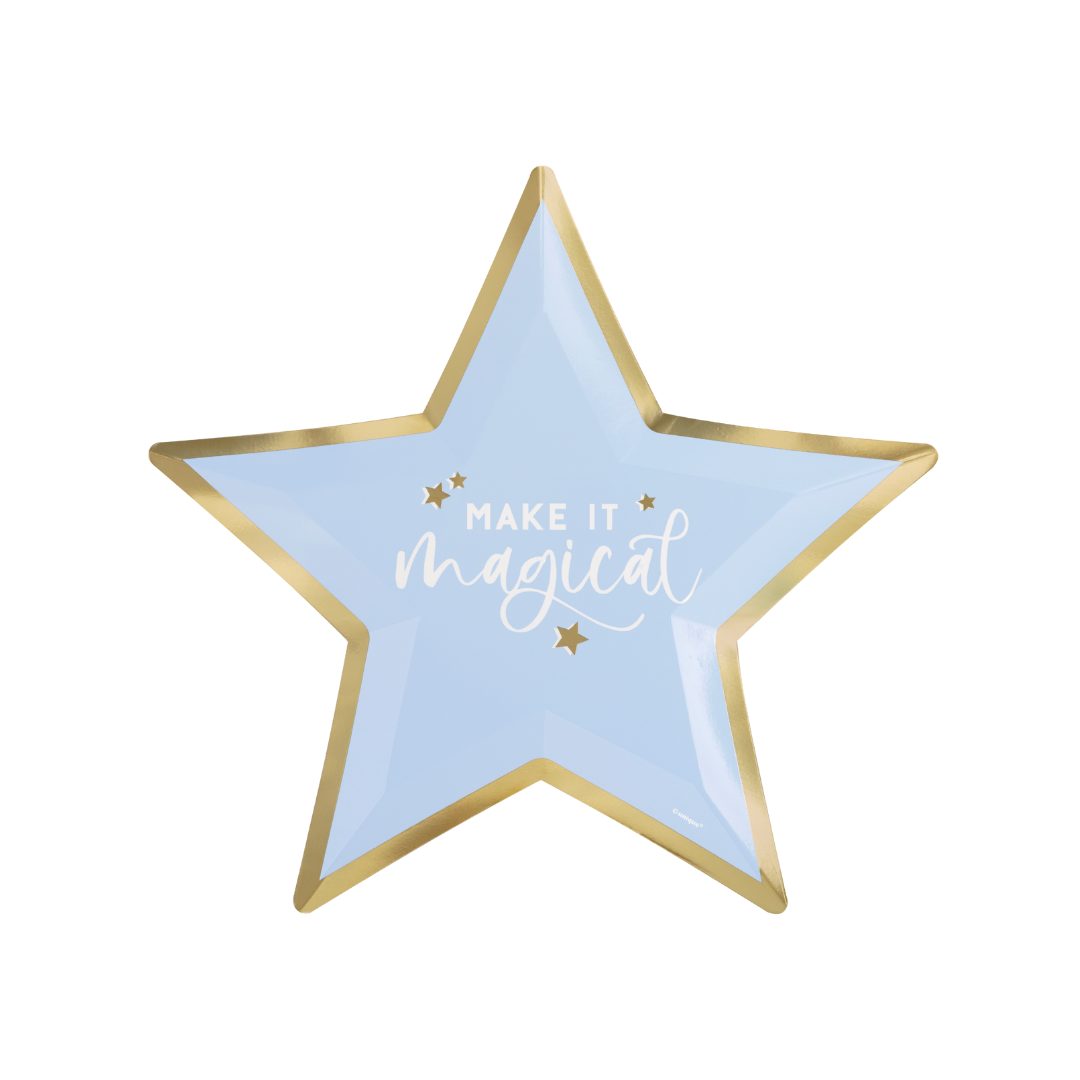 Unicorn Star Shaped Plates 8ct