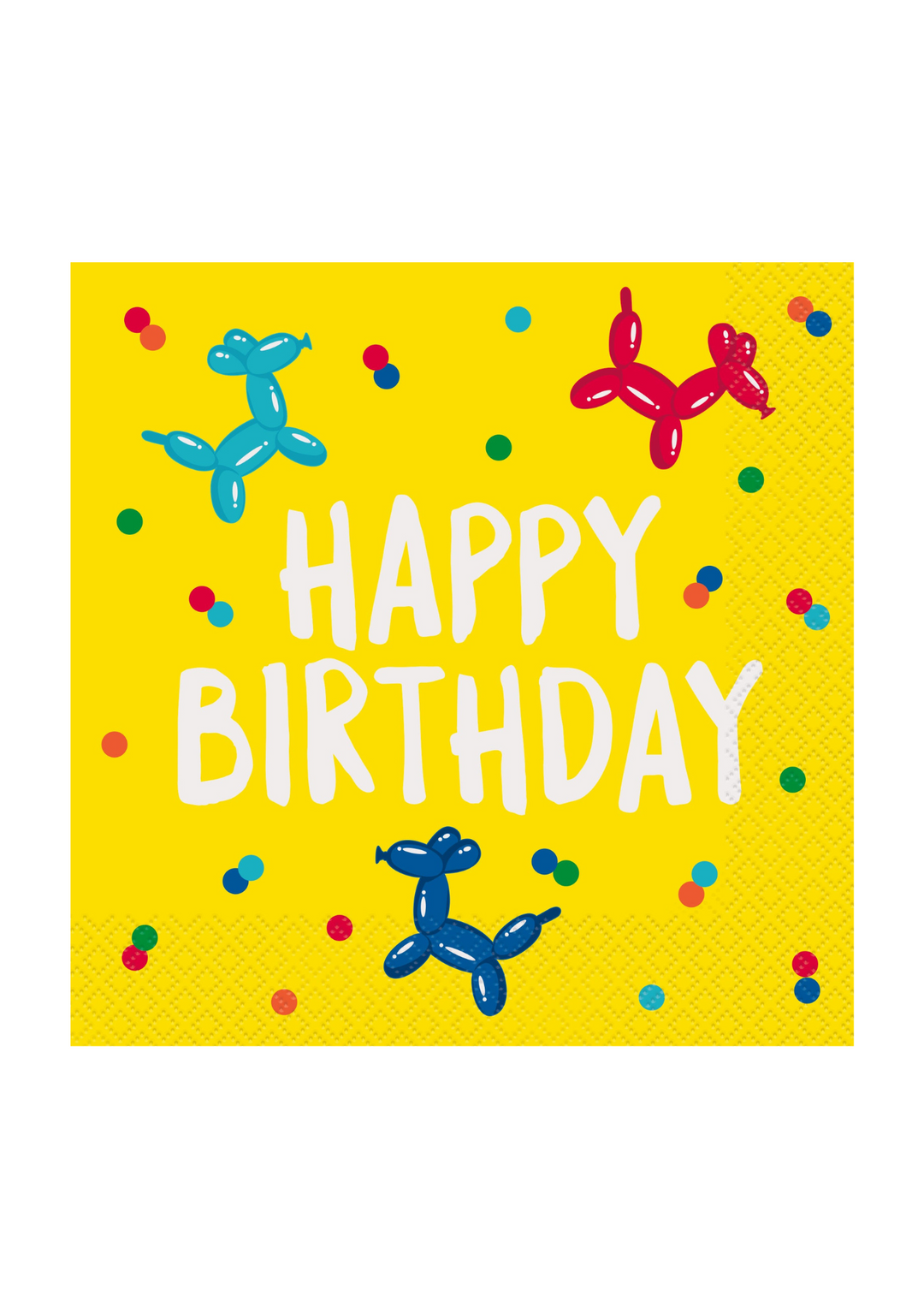 Balloon Dog Birthday Luncheon Napkins 16ct