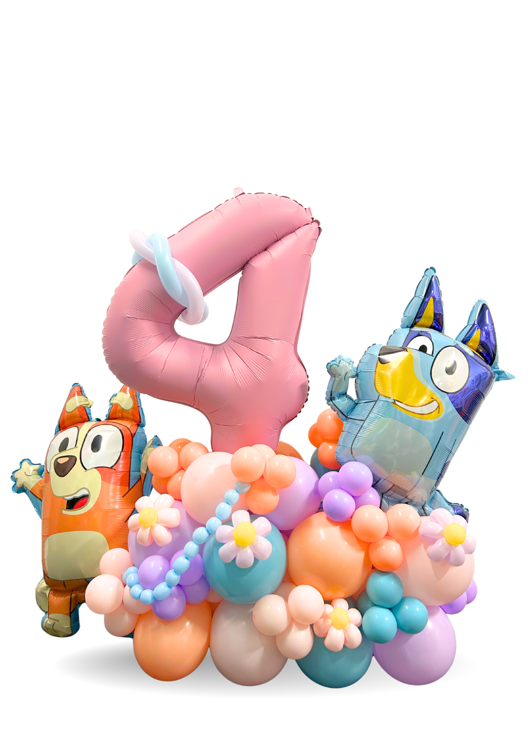 Bluey and bingo number birthday cluster stand