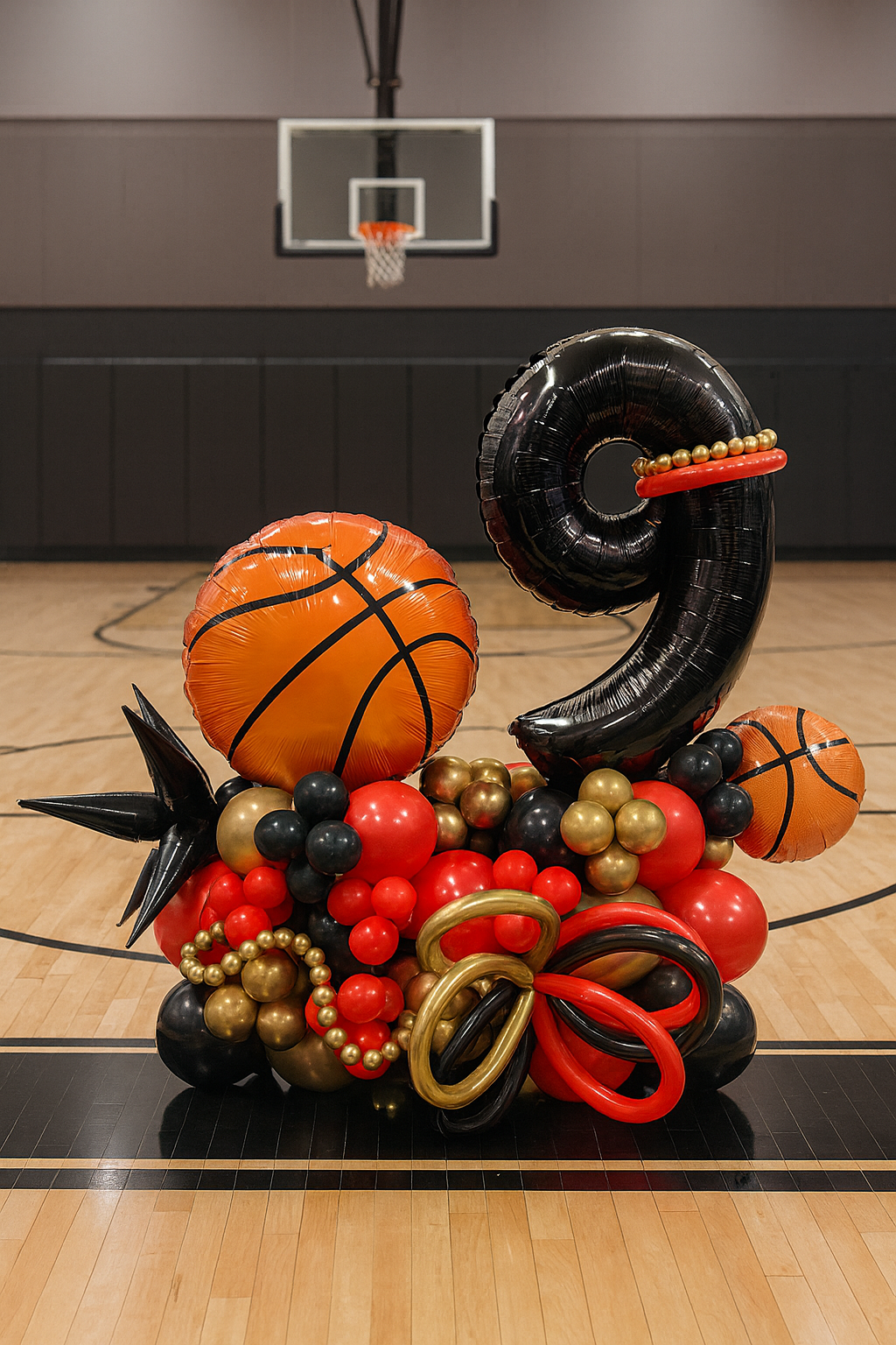 Basketball Balloon Number Stand