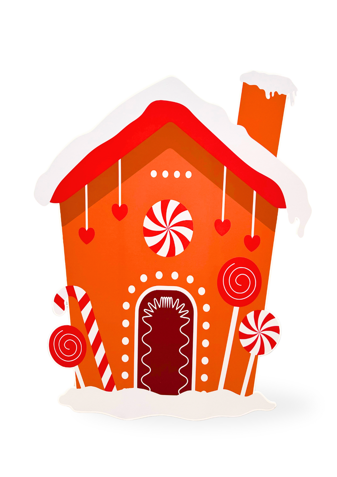 5ft Gingerbread House Balloon with 8ft Free standing Cluster/Garland