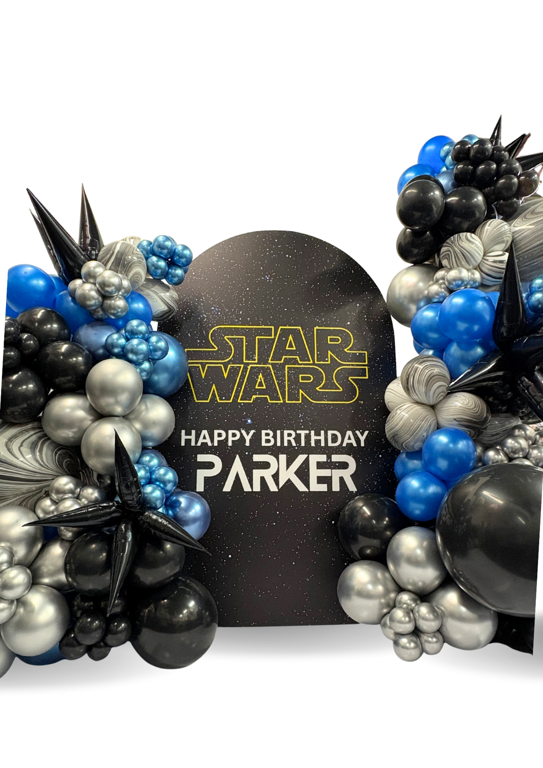 Custom Backdrop Star Wars Theme birthday balloon package