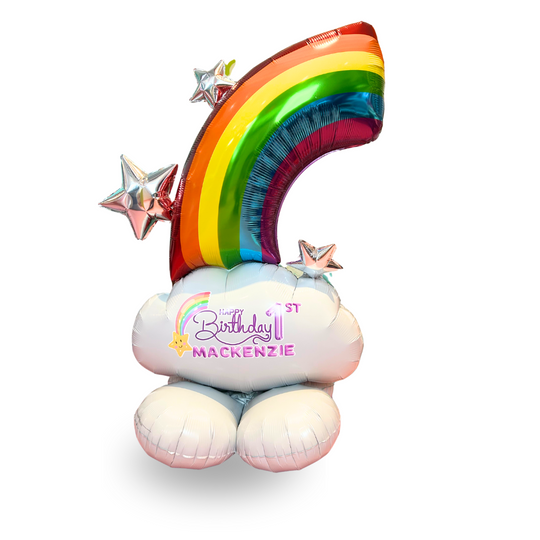 Rainbow Balloon 56" with optional custom message