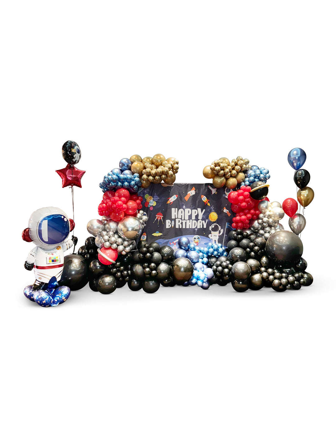 Space theme Balloon Birthday install
