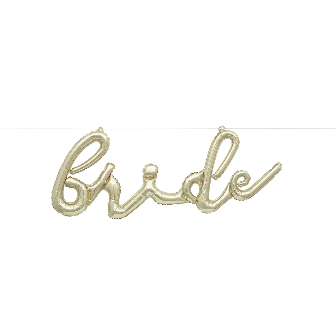 Gold Bride Foil Letter Balloon Banner 14''