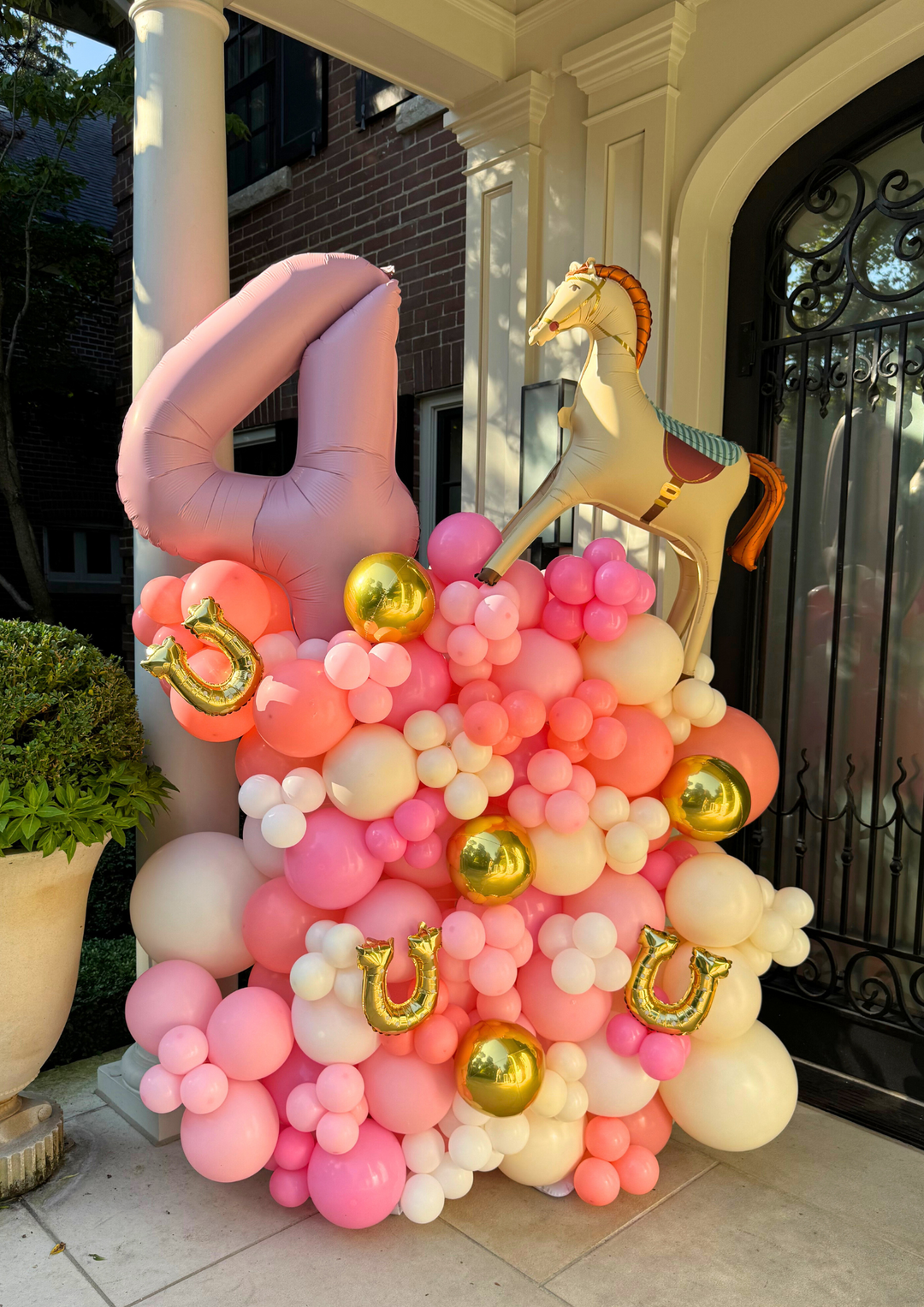 Horse Theme Birthday cluster stand backdrop custom wall