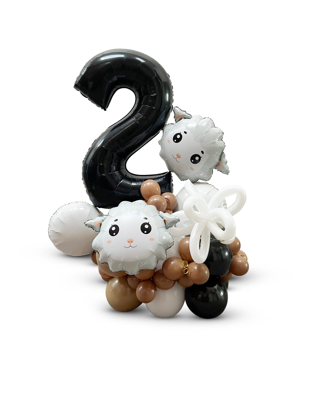 Lil sheep/lamb balloon cluster stand and number