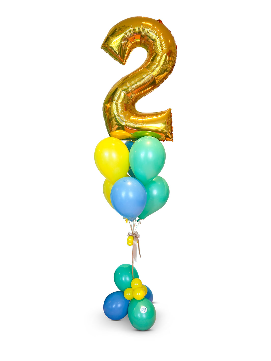 Number Balloon bouquet with bubble cluster (qty 1)
