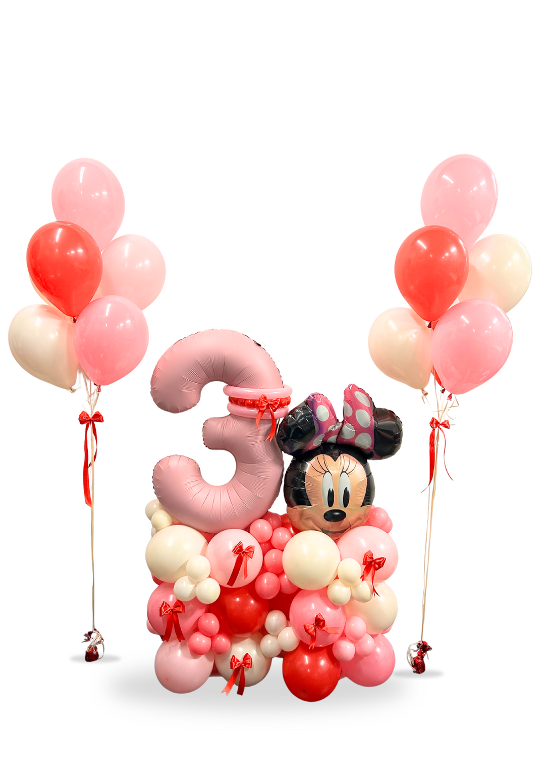 Minnie mouse balloon custom birthday stand package