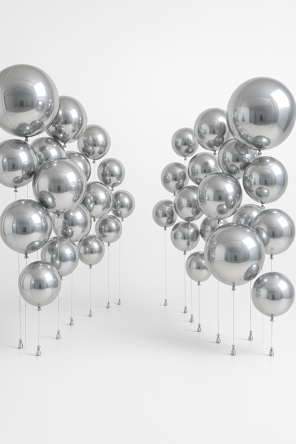 16"/21" Orbz Foil Helium Bouquet (6 balloons in each strand)