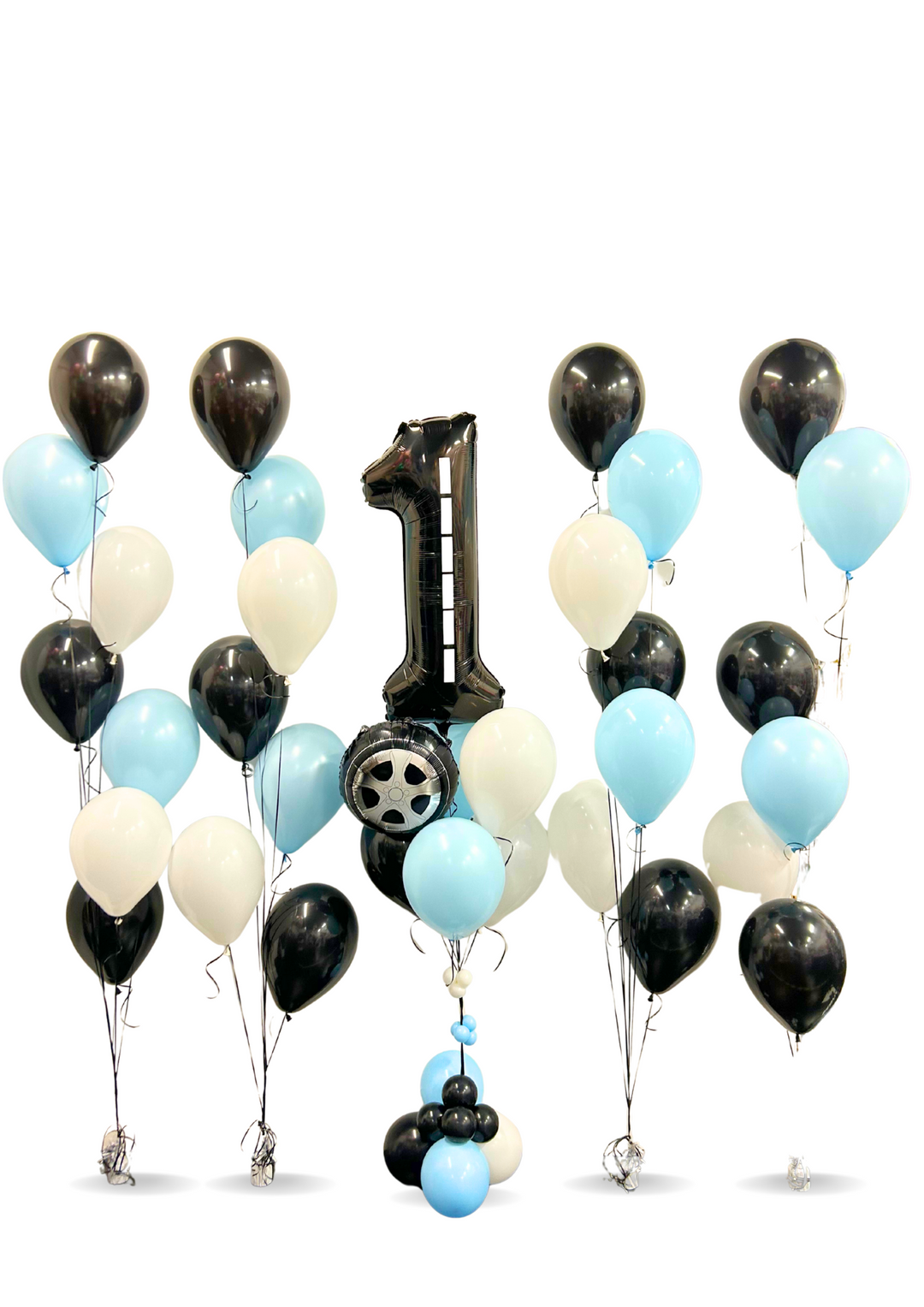 Race car theme balloon birthday package