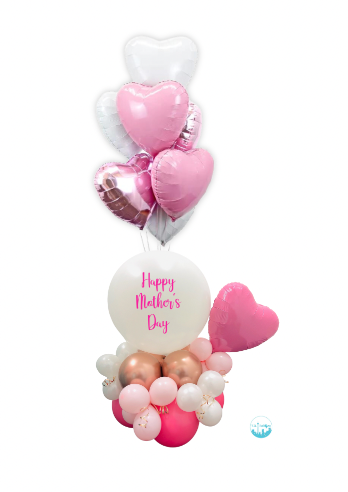 Mother's Day stand with 8 hearts