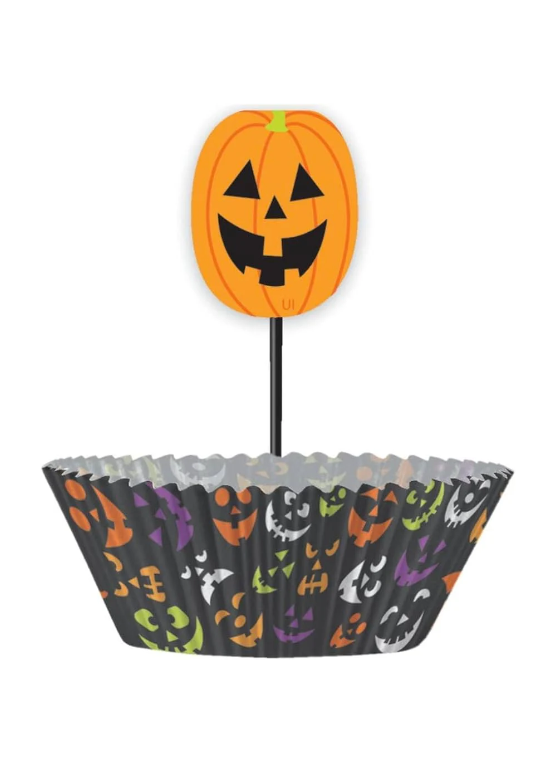 Pumpkin Faces Cupcake Kit 24pc