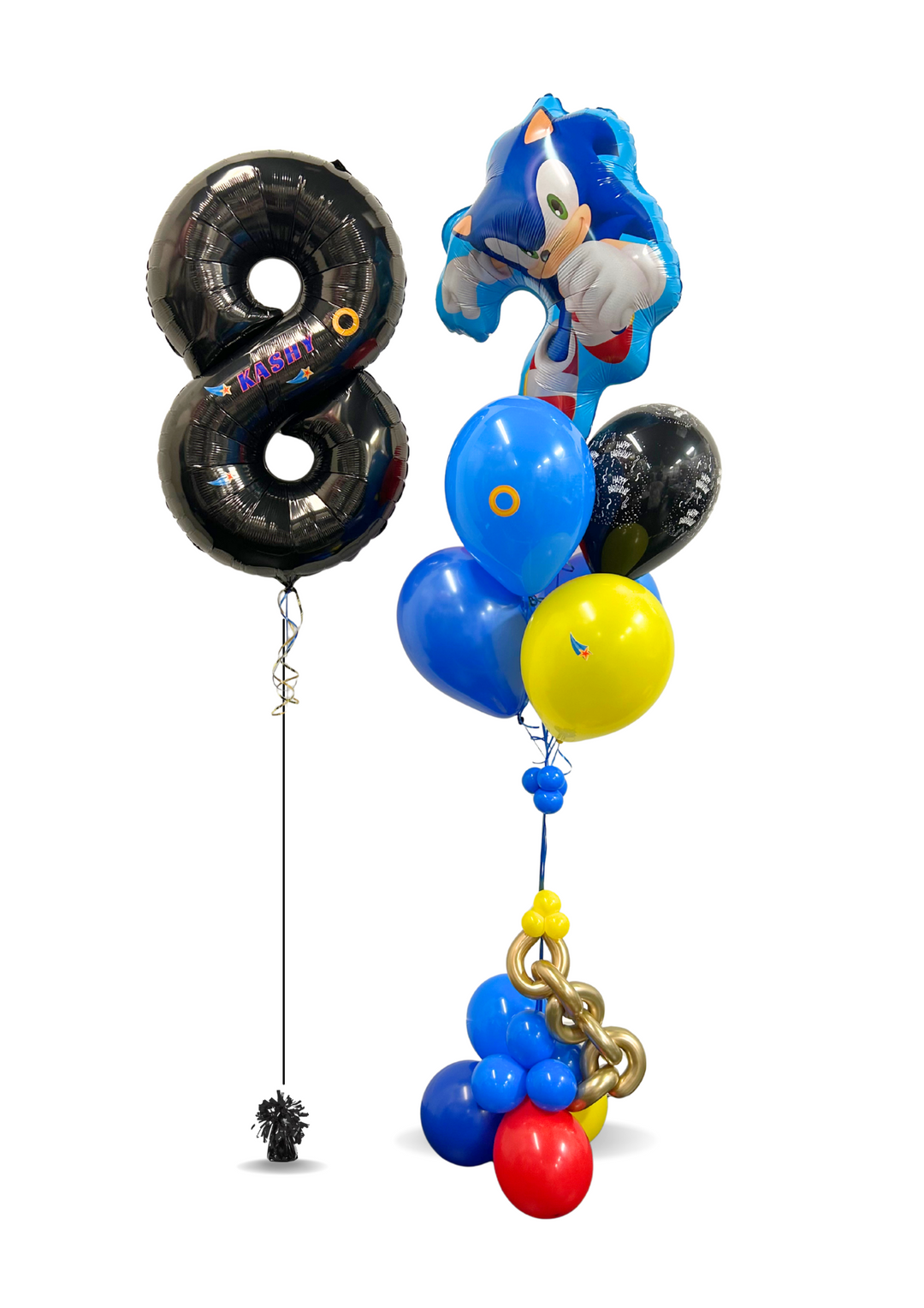 Sonic Custom Birthday Balloon Package