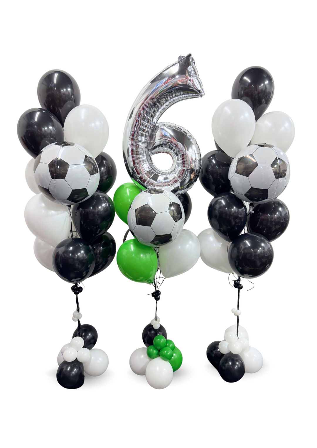 Super JUMBO Soccer Birthday balloons Single Digit