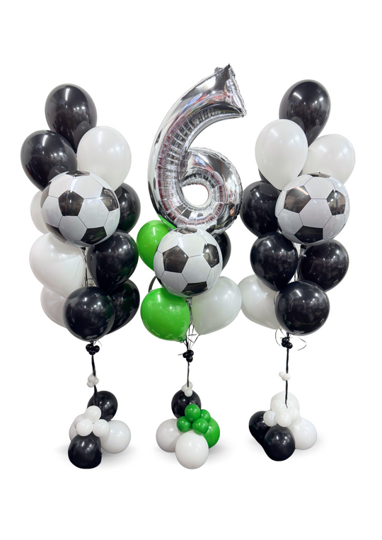 Super JUMBO Soccer Birthday  balloons Single Digit