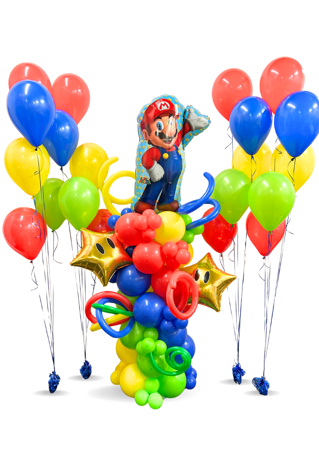 Super Mario Balloon Column Package 6ft tall