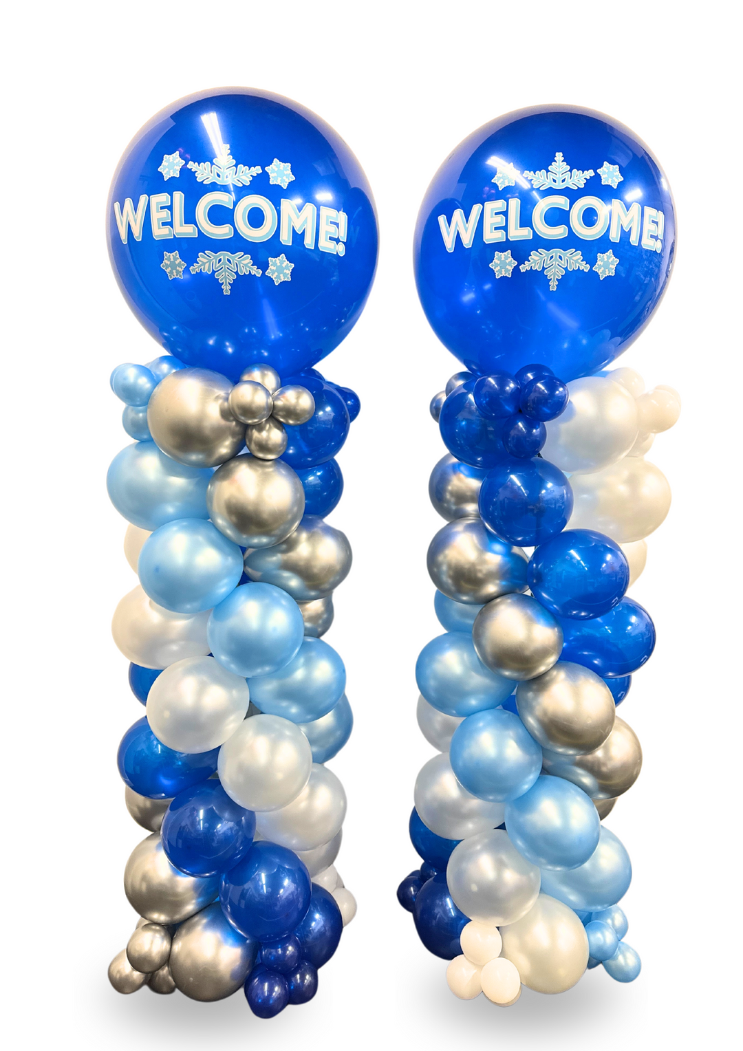 Winter theme welcome columns