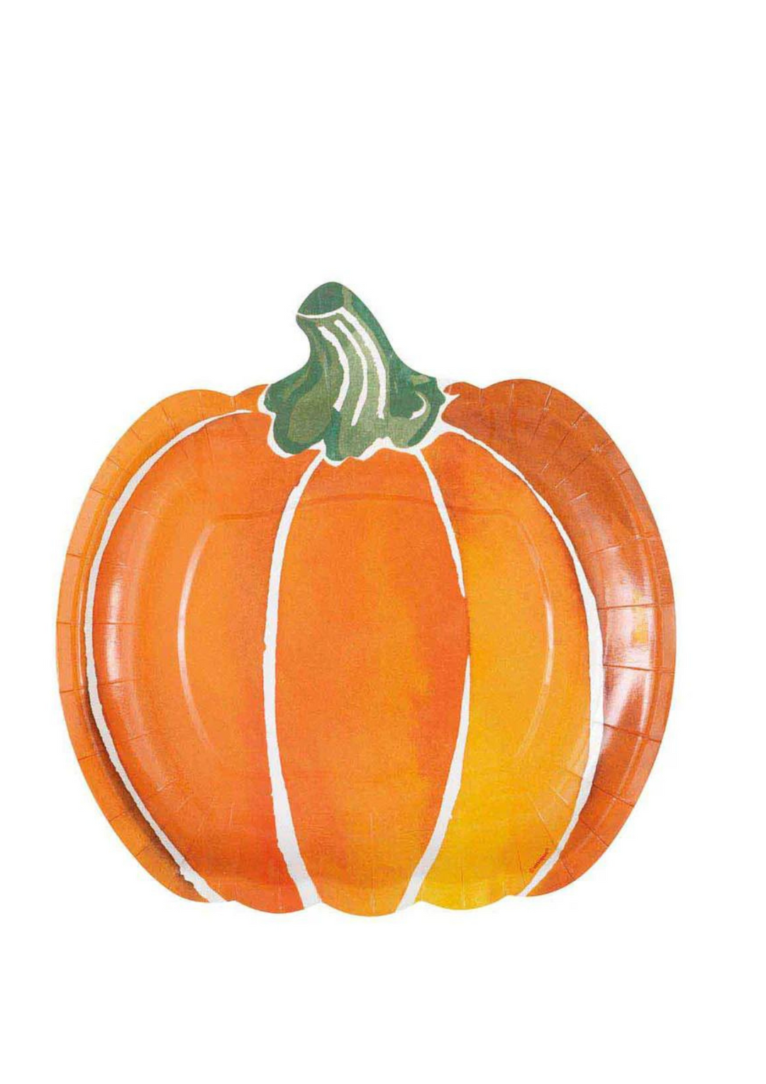 Fall Pumpkin-Shaped 9" Dinner Plates 8ct