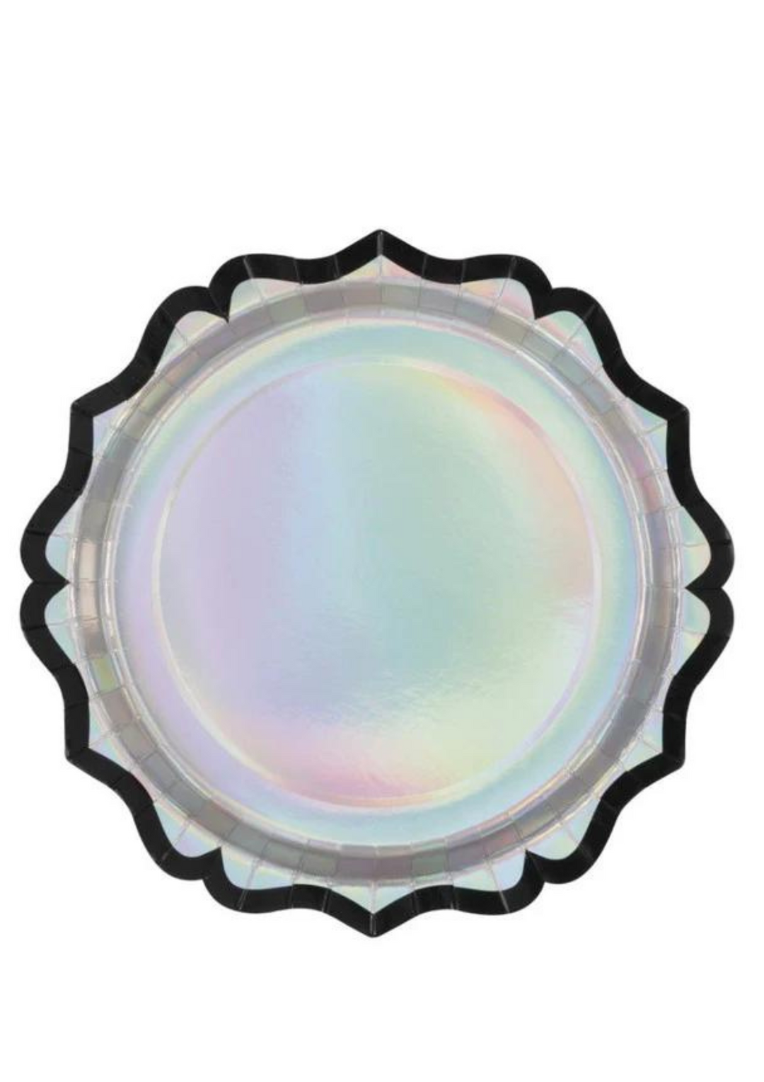 Iridescent Scalloped Shaped Plates 8ct