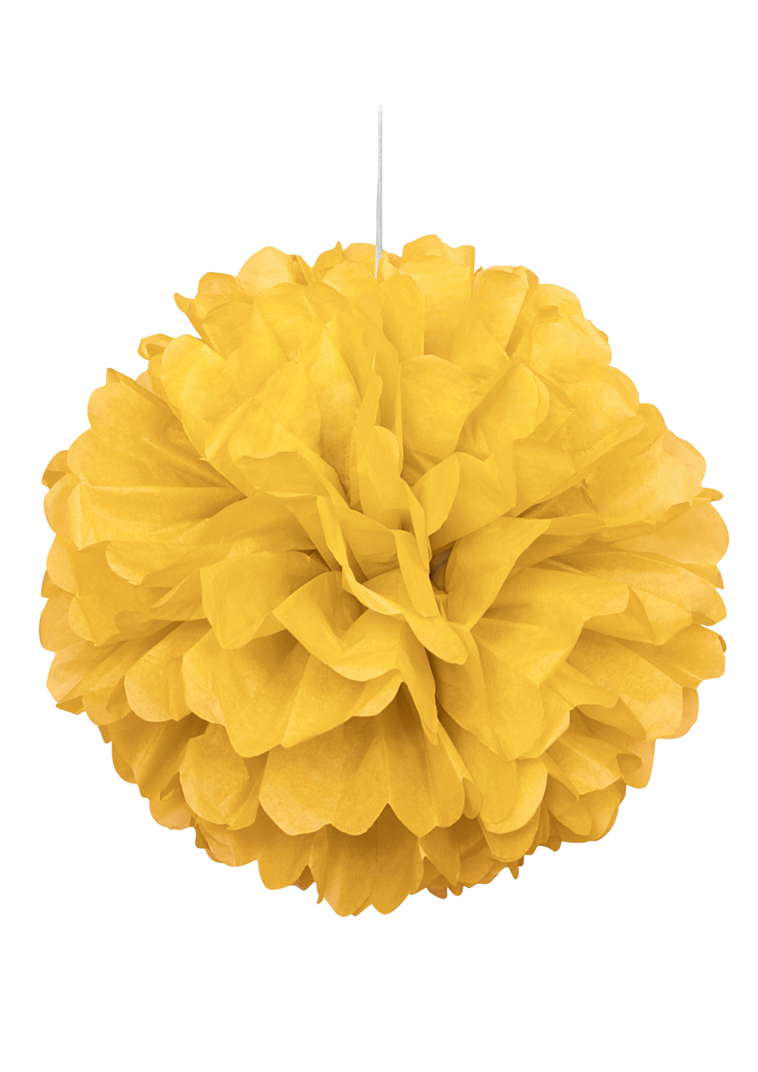 Sunflower Yellow Solid 16" Hanging Tissue Pom Pom