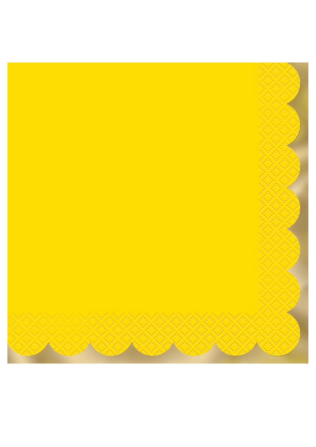 Yellow Pastel Scalloped Luncheon Napkins 20ct