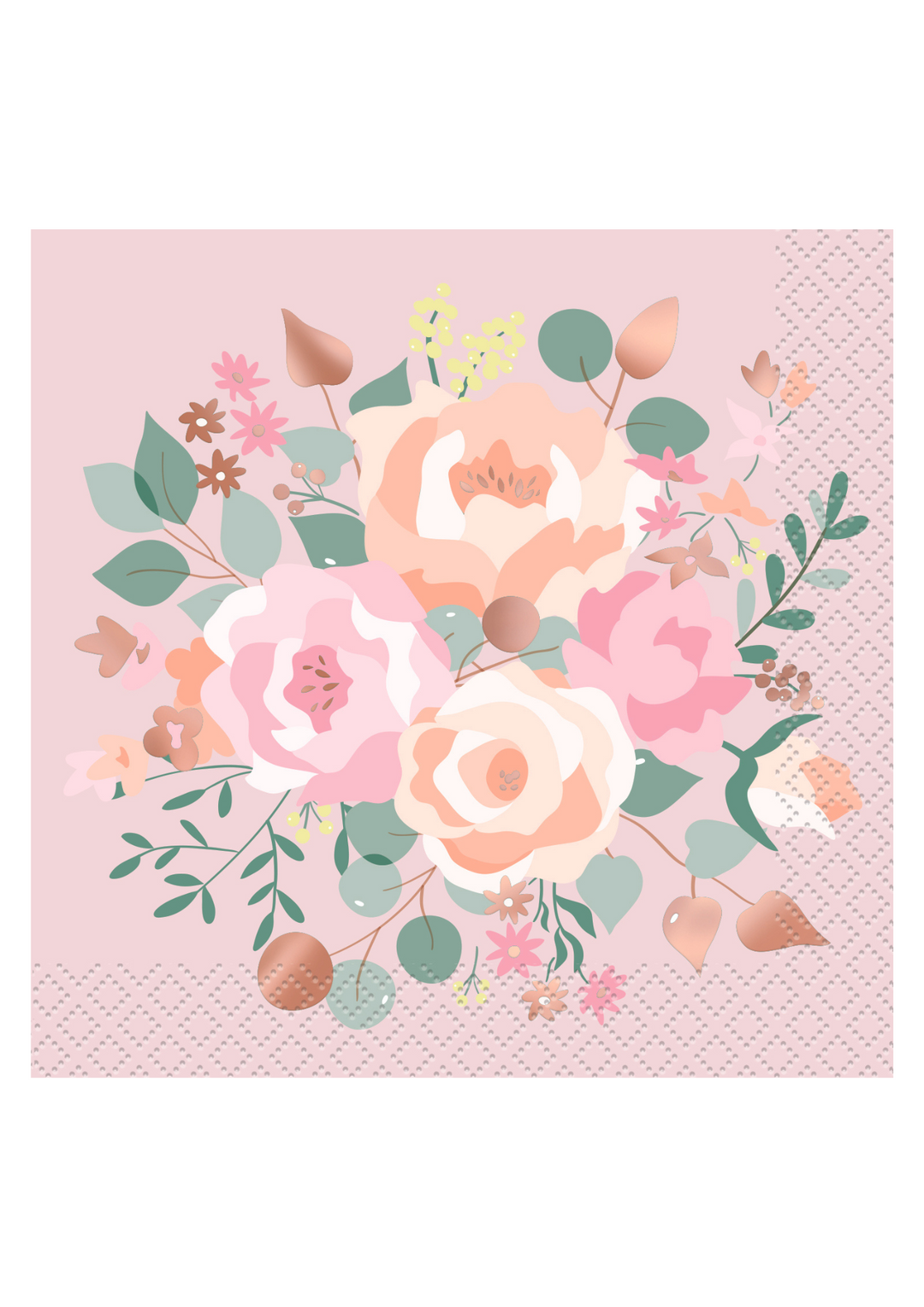Pink Blooms Beverage Napkins 16ct