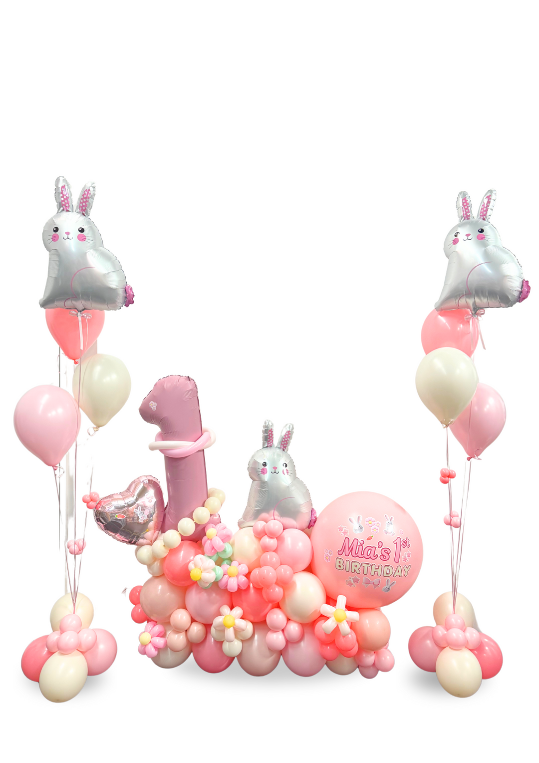 Bunny Rabbit theme Birthday with custom message