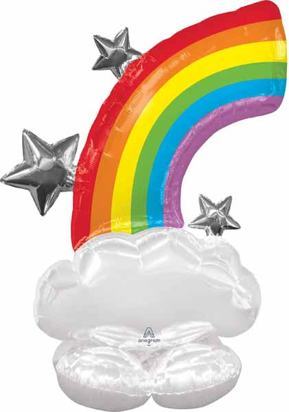 Rainbow Balloon 56" with optional custom message