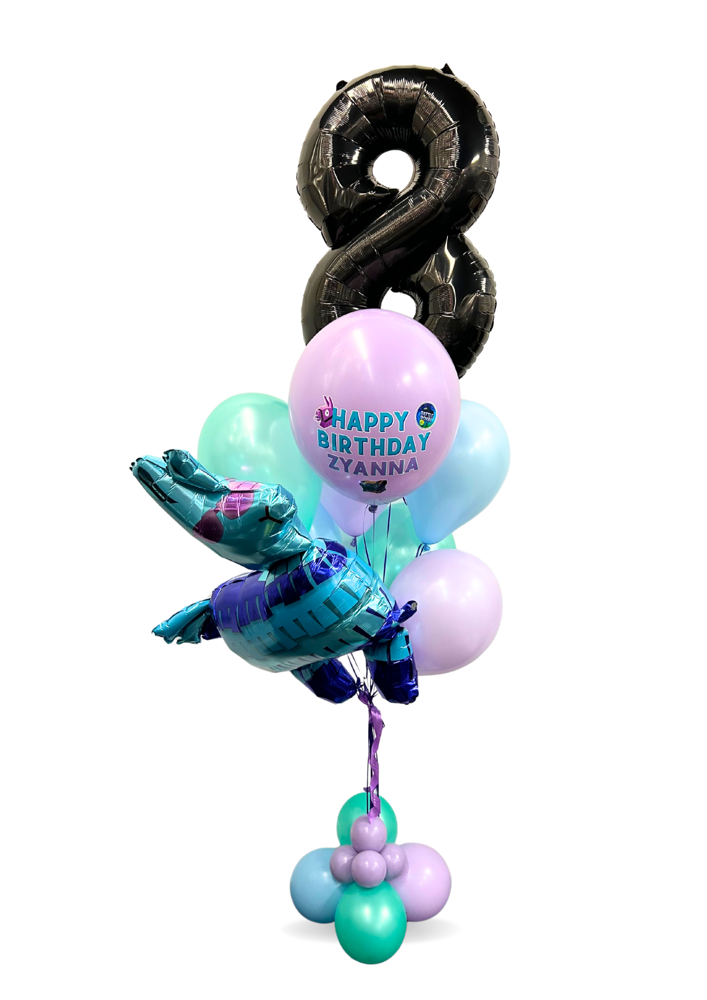 Fortnite custom message birthday balloon bouqet