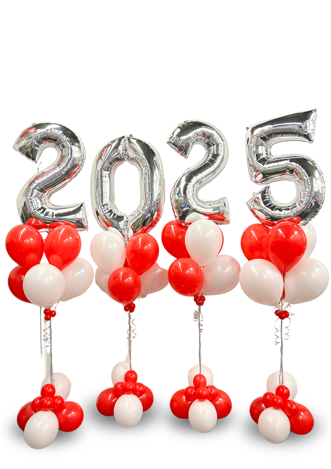 Number Balloon bouquet with bubble cluster (qty 1)