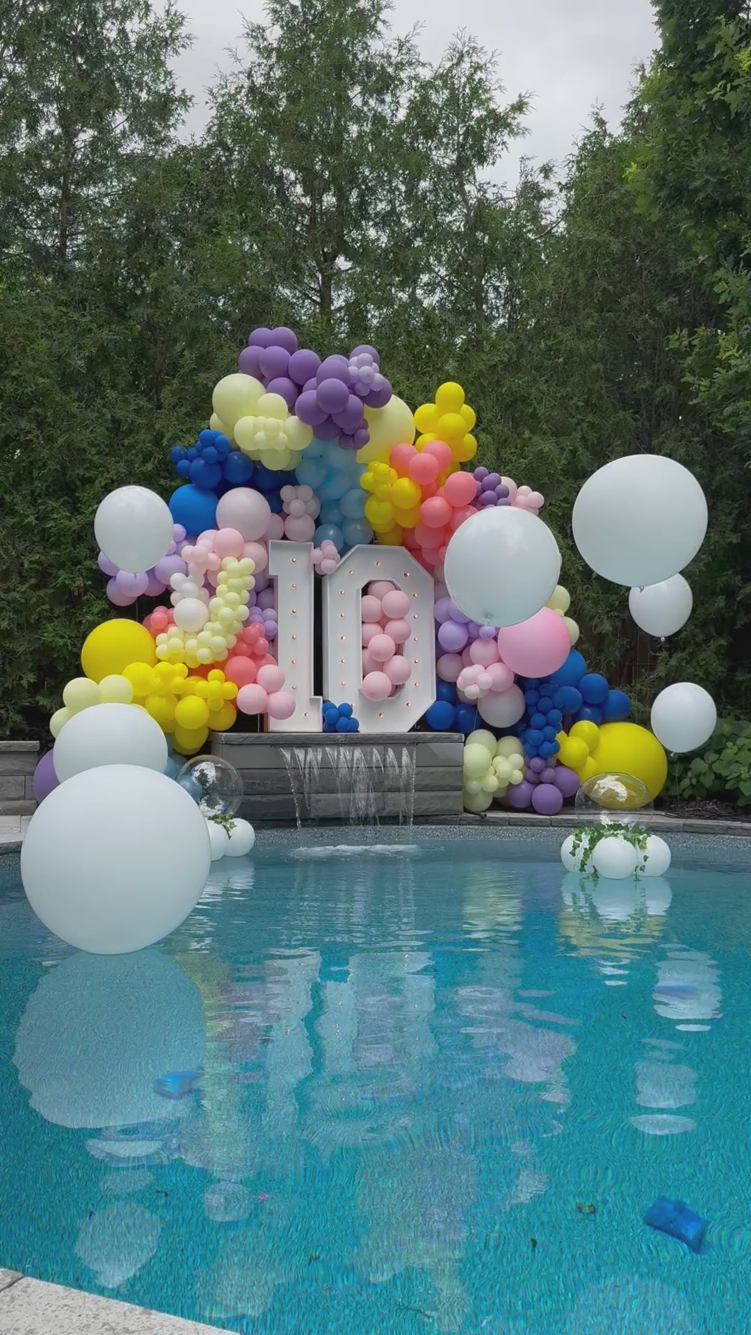 10th Anniversary Marquees & Pool Balloons